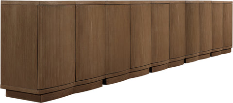 Veda Brown Oak Veneer Sideboard/Buffet, 5-Piece