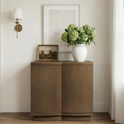 Veda Brown Oak Veneer Sideboard/Buffet, 1 Piece