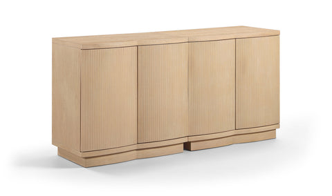 Veda Natural Oak Veneer Sideboard/Buffet, 2-Piece