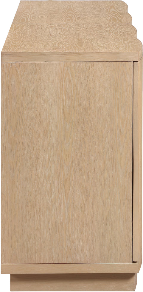 Veda Natural Oak Veneer Sideboard/Buffet, 2-Piece