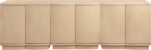 Veda Natural Oak Veneer Sideboard/Buffet, 3-Piece