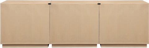 Veda Natural Oak Veneer Sideboard/Buffet, 3-Piece