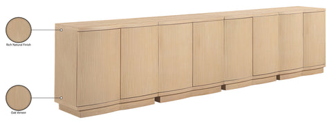 Veda Natural Oak Veneer Sideboard/Buffet, 4-Piece