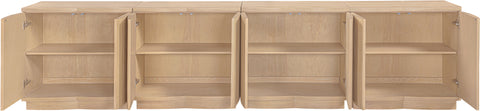 Veda Natural Oak Veneer Sideboard/Buffet, 4-Piece