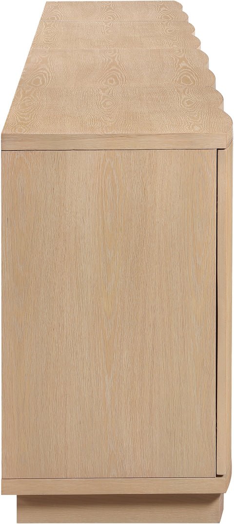 Veda Natural Oak Veneer Sideboard/Buffet, 4-Piece