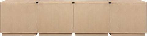 Veda Natural Oak Veneer Sideboard/Buffet, 4-Piece