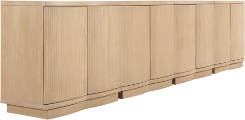 Veda Natural Oak Veneer Sideboard/Buffet, 4-Piece
