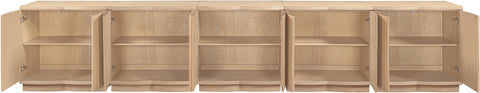 Veda Natural Oak Veneer Sideboard/Buffet, 5-Piece