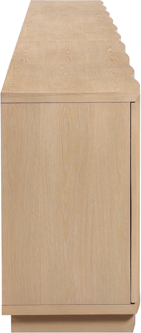 Veda Natural Oak Veneer Sideboard/Buffet, 5-Piece