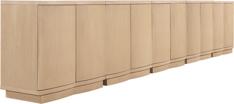 Veda Natural Oak Veneer Sideboard/Buffet, 5-Piece