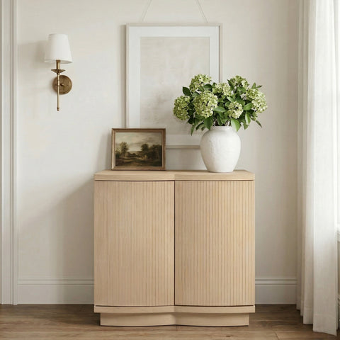 Veda Natural Oak Veneer Sideboard/Buffet, 1 Piece