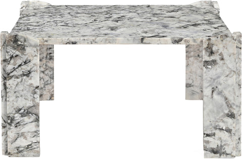 Briar Alaska Genuine Marble Coffee Table, 1 Piece