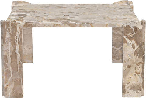 Briar Beige Genuine Marble Coffee Table, 1 Piece