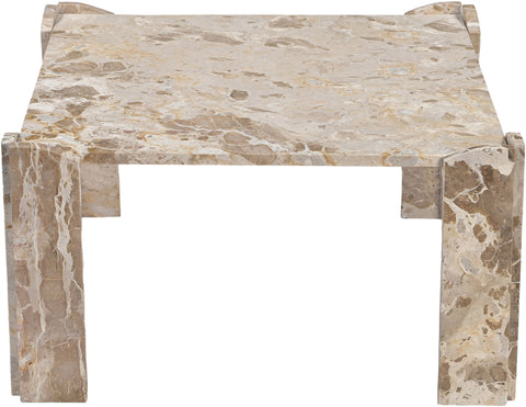 Briar Beige Genuine Marble Coffee Table, 1 Piece