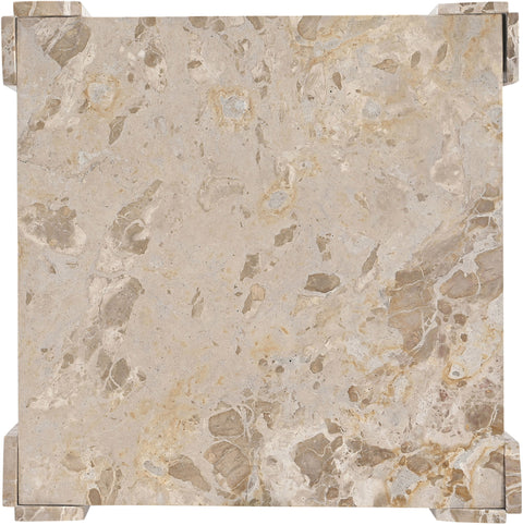 Briar Beige Genuine Marble Coffee Table, 1 Piece