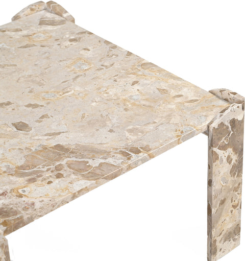 Briar Beige Genuine Marble Coffee Table, 1 Piece