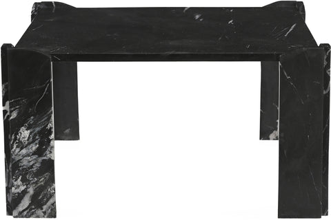 Briar Black Genuine Marble Coffee Table, 1 Piece