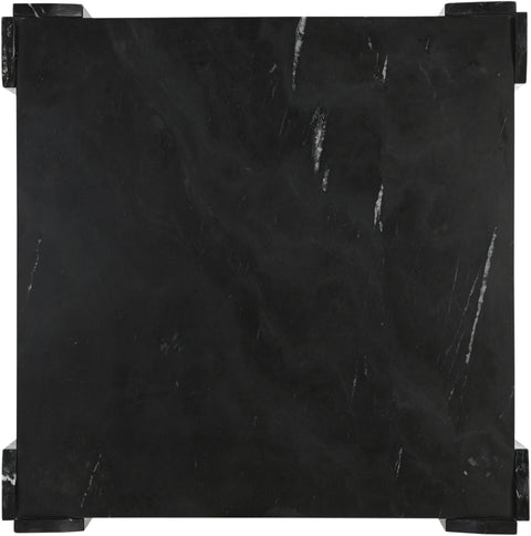 Briar Black Genuine Marble Coffee Table, 1 Piece
