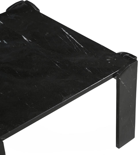 Briar Black Genuine Marble Coffee Table, 1 Piece