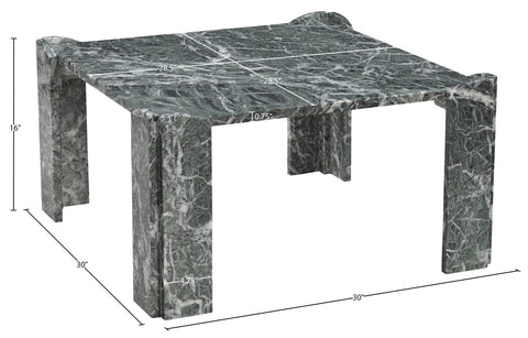 Briar Green Genuine Marble Coffee Table, 1 Piece
