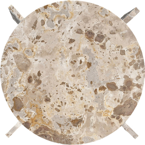 Emory Beige Genuine Marble Coffee Table, 1 Piece