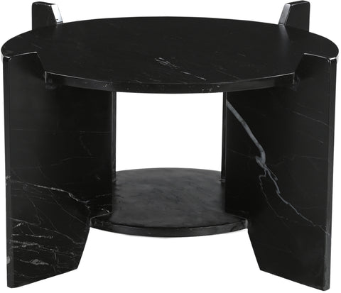 Emory Black Genuine Marble Coffee Table, 1 Piece