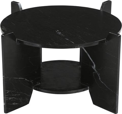 Emory Black Genuine Marble Coffee Table, 1 Piece