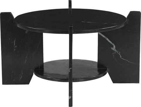Emory Black Genuine Marble Coffee Table, 1 Piece