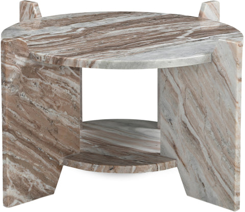 Emory Brown Genuine Marble Coffee Table, 1 Piece