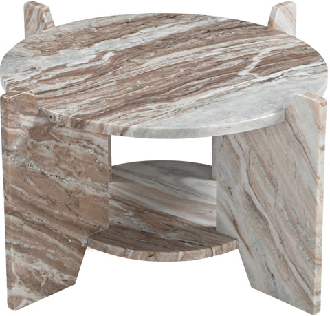 Emory Brown Genuine Marble Coffee Table, 1 Piece