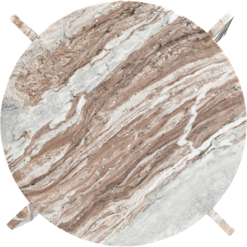 Emory Brown Genuine Marble Coffee Table, 1 Piece