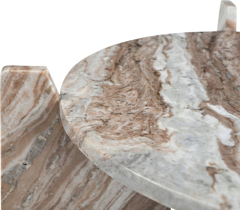 Emory Brown Genuine Marble Coffee Table, 1 Piece