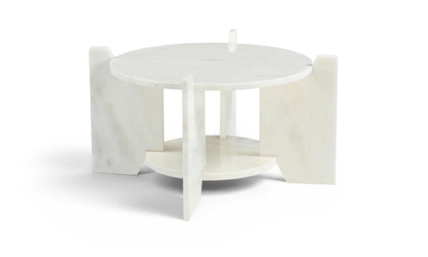 Emory White Genuine Marble Coffee Table, 1 Piece