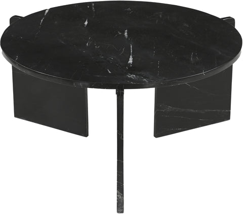 Harper Black Genuine Marble Coffee Table, 1 Piece