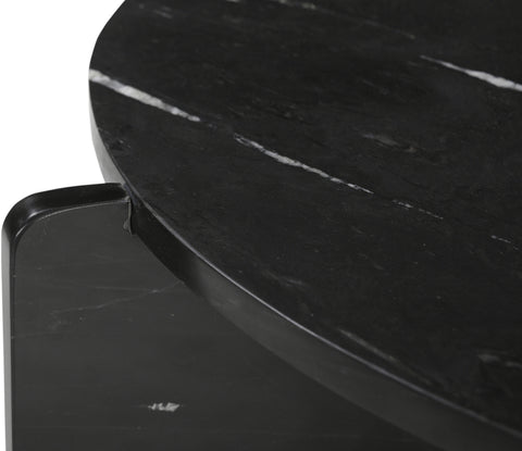 Harper Black Genuine Marble Coffee Table, 1 Piece