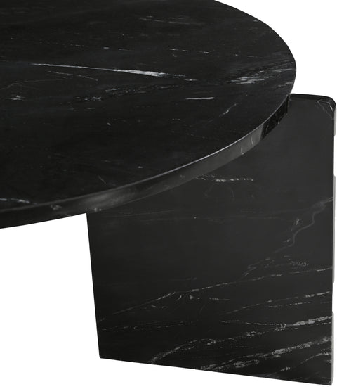 Harper Black Genuine Marble Coffee Table, 1 Piece