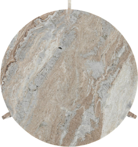 Harper Brown Genuine Marble Coffee Table, 1 Piece