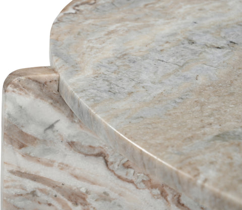 Harper Brown Genuine Marble Coffee Table, 1 Piece