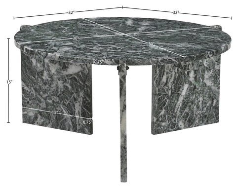 Harper Green Genuine Marble Coffee Table, 1 Piece