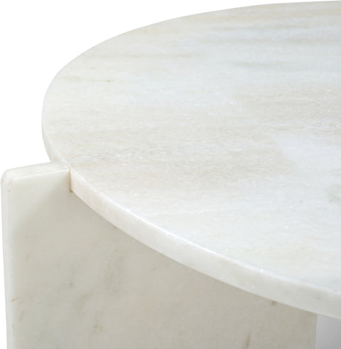 Harper White Genuine Marble Coffee Table, 1 Piece