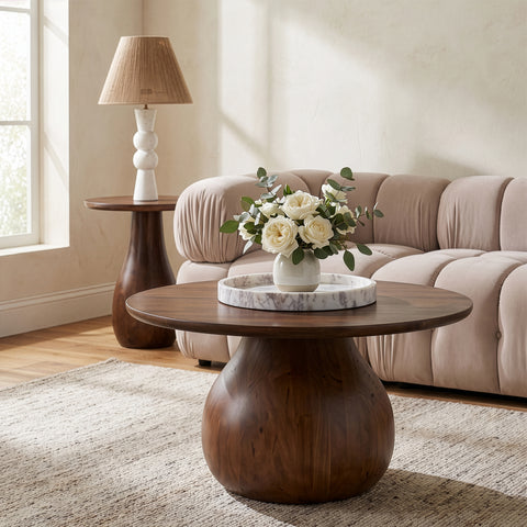 Marlow Brown Mango Wood Coffee Table, 1 Piece