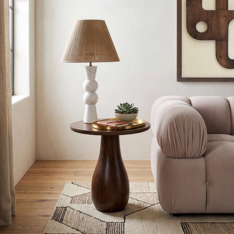 Marlow Brown Mango Wood End Table, 1 Piece
