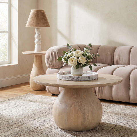 Marlow Natural Mango Wood Coffee Table, 1 Piece