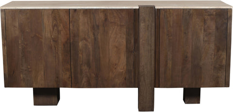 Nola Brown Travertine And Mango Wood Sideboard / Buffet, 1 Piece