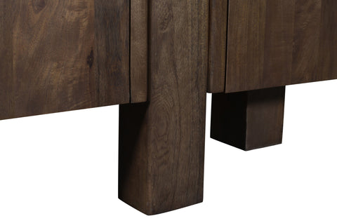 Nola Brown Travertine And Mango Wood Sideboard / Buffet, 1 Piece