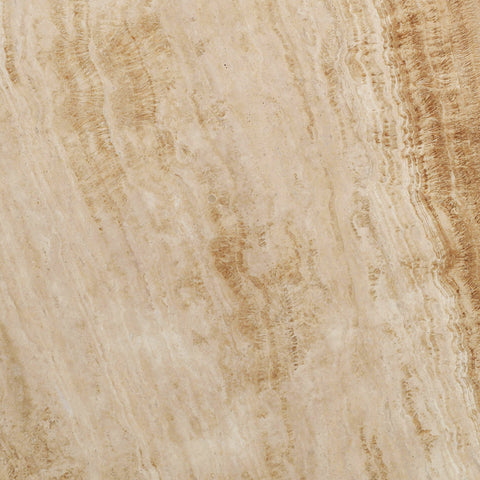 Rowan Brown Travertine And Mango Wood End Table, 1 Piece