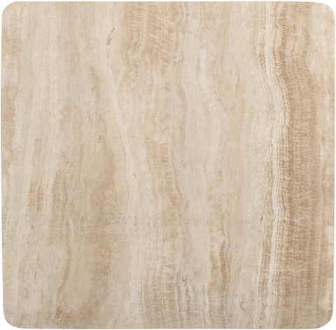 Yara Brown Travertine And Mango Wood Coffee Table, 1 Piece