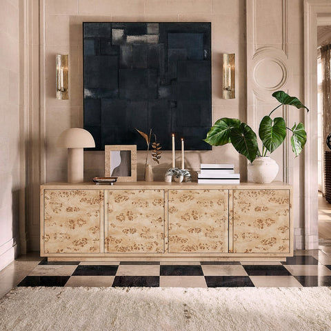 Blaire Natural Burl Wood Sideboard / Buffet, 1 Piece