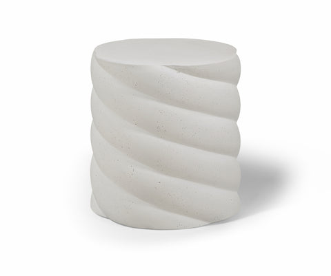 Yara Cream Concrete Indoor / Outdoor End / Side Table, 1 Piece