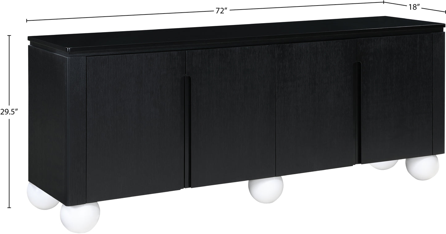 burke black sideboard/buffet